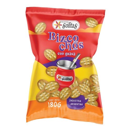 Bizcochitos Con Grasa Solitas 180 Gr.