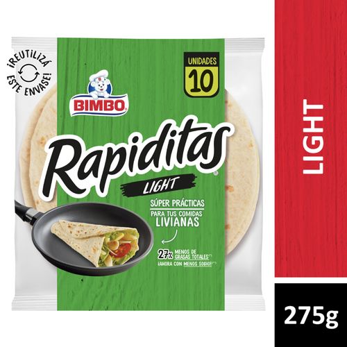 Tortillas Light Rapiditas 10 Ud.