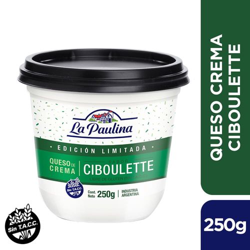 Queso de Crema La Paulina Ciboulette 250 Gr.