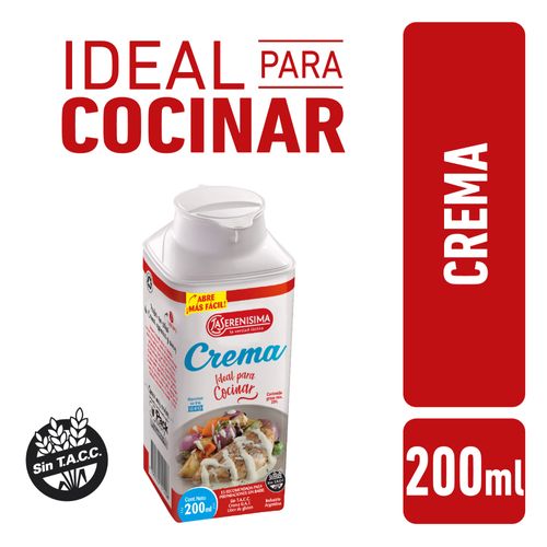 Crema Para Cocinar La Serenísima 200 Ml.