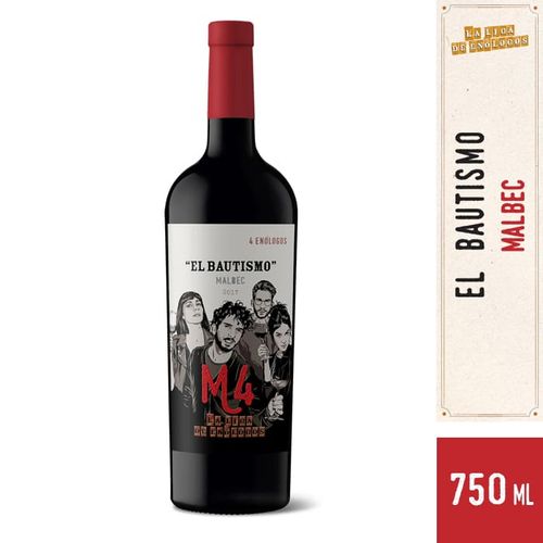 Vino Tinto El Bautismo Malbec 750 Ml.