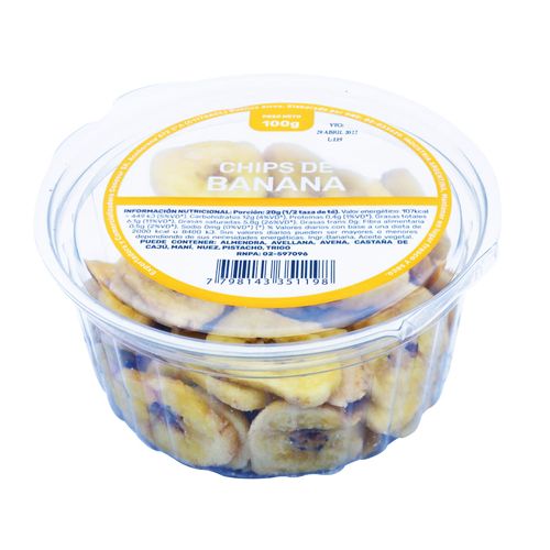 Chips de Banana 100 Gr.