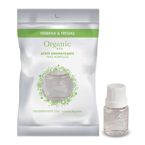 Aceite para Hornillos Verbena y Fresias Organic Spa 12 Ml.