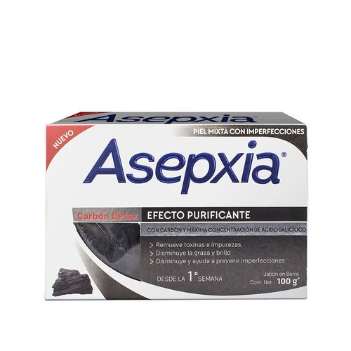 Jabón Asepxia Carbón Detox para Piel Mixta 100 Gr.