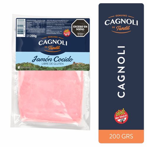 Jamón Cocido Cagnoli 200 Gr.