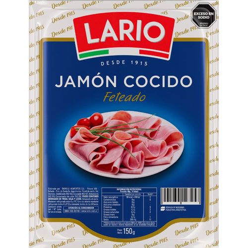 Jamón Cocido Lario Feteado 150 Gr.