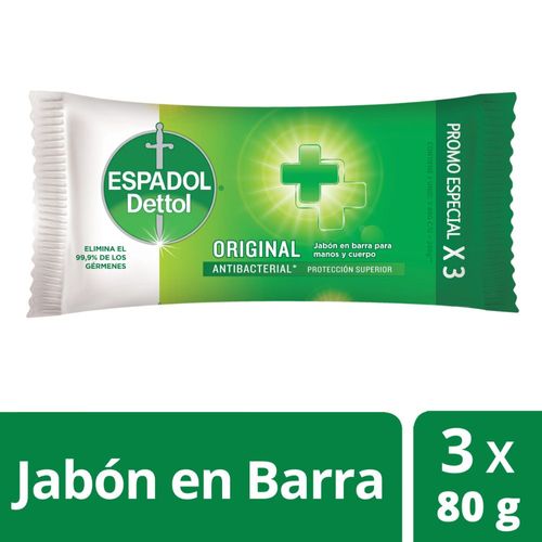 Jabón Tocador Antibacterial Espadol 240 Gr.