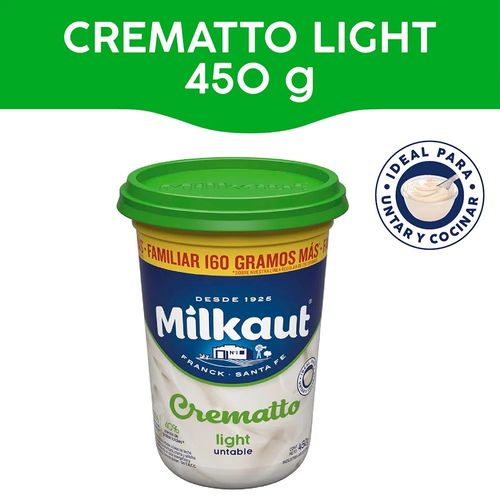 Queso Crematto Light Milkaut 450 Gr.