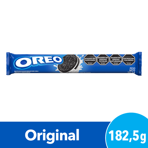 Galletitas Oreo Rellenas Con Crema Sabor Original 182,5 Gr.