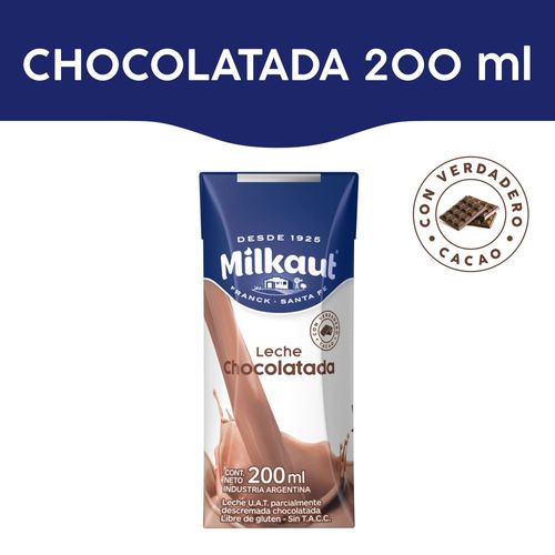 Leche Chocolatada Milkaut 200 Ml.