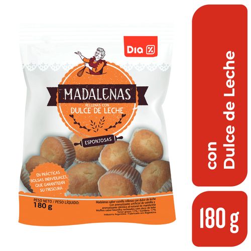 Madalenas DIA con Dulce de Leche 180 Gr.