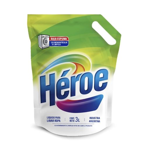 Jabón Líquido para Ropa Héroe Doypack 3 Lts.