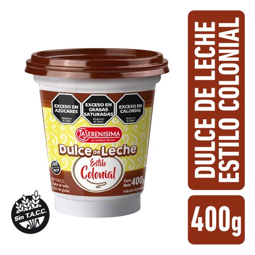 Dulce de Leche La Serenísima Colonial con Calcio 400 Gr.