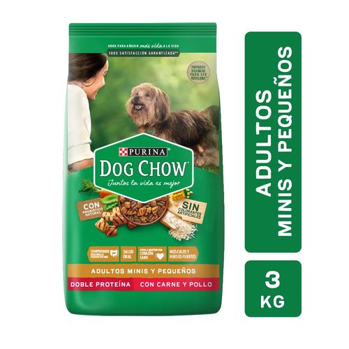 Adulto Mini & Pequeño Dog Chow x 3 Kg.