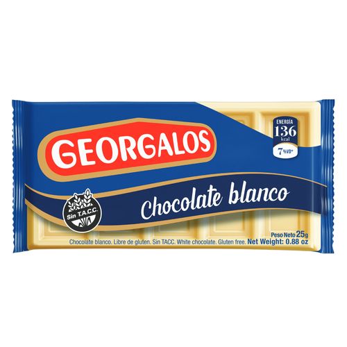 Chocolate Georgalos Blanco 25 Gr.