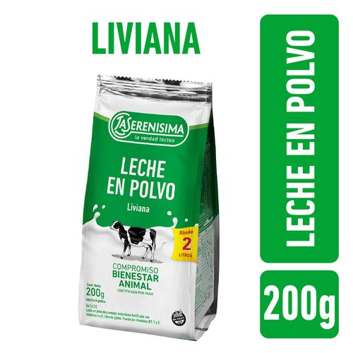 Leche En Polvo La Serenisima Descremada 200 Gr.