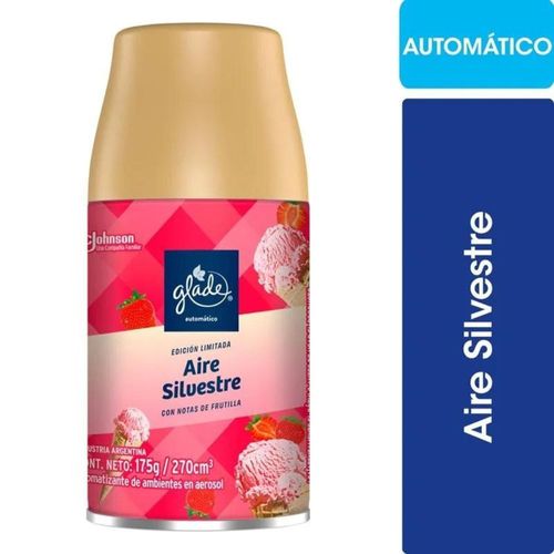 Aromatizante de Ambientes Automático Glade Aire Silvestre Repuesto 270 Ml.