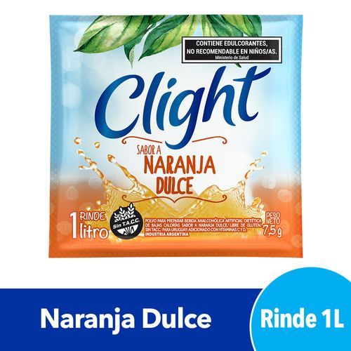 Jugo En Polvo Clight Naranja Dulce 7,5 Gr.