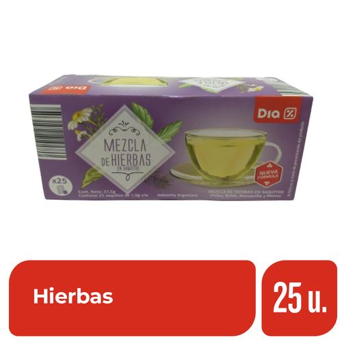 Té DIA Hierbas Sin TACC 25 Un.