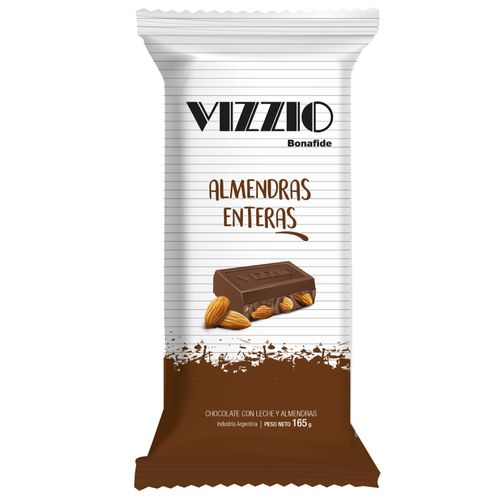 Chocolate Vizzio con Leche y Almendras 165 Gr.