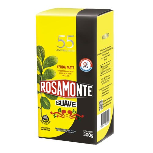 Yerba Mate Rosamonte Suave Edición 55 Aniversario 500 Gr.