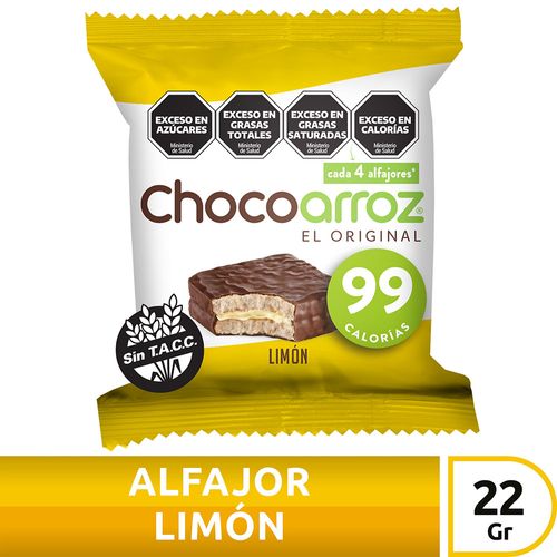 Alfajor de Arroz Chocoarroz Limón 22 Gr.