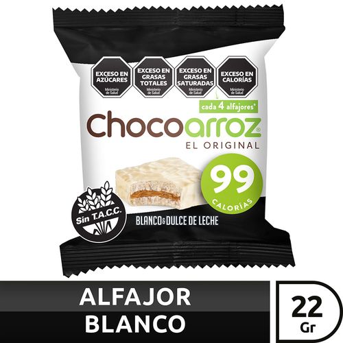 Alfajor de Arroz Blanco Chocoarroz 22 Gr.