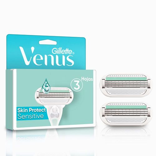 Repuesto Para Máquina de Afeitar Mujer Venus Sensitive Piel Sensible Gillette 2 Ud.