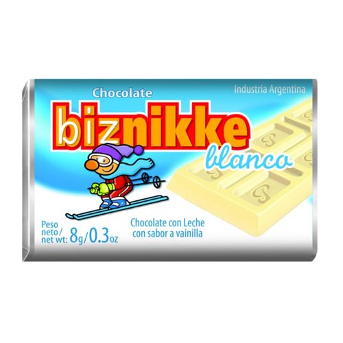 Chocolatín Biznikke Blanco 8 Gr.