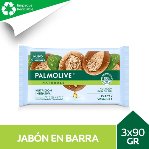 Jabón De Tocador Palmolive Naturals Karite Y Vit E 3X90 Gr