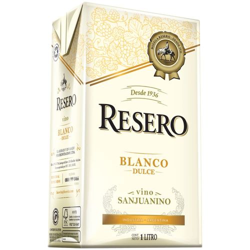 Vino Blanco Resero Dulce 1 Lt.