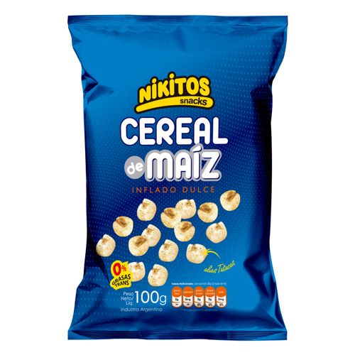 Cereal de Maíz Nikitos Inflado Dulce 100 Gr.