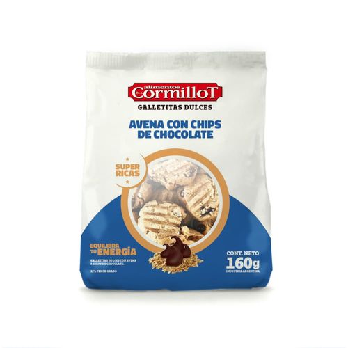 Galletitas Cormillot con Chips de Chocolate 160 Gr.