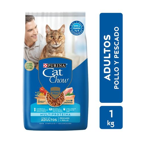 Adulto Pescado Pollo Cat Chow 1 kg.