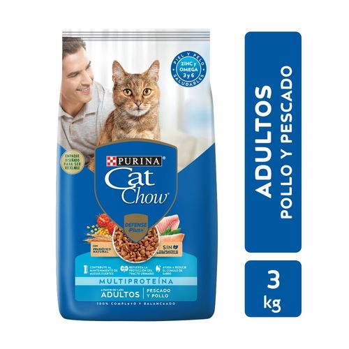 Adulto Pescado Pollo Cat Chow x 3 Kg.