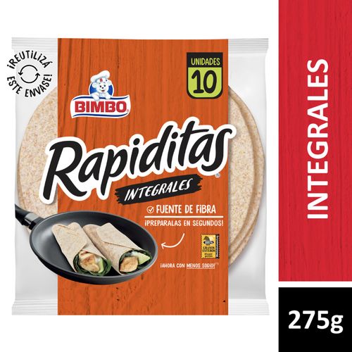 Tortillas Integrales Rapiditas 10 Ud.