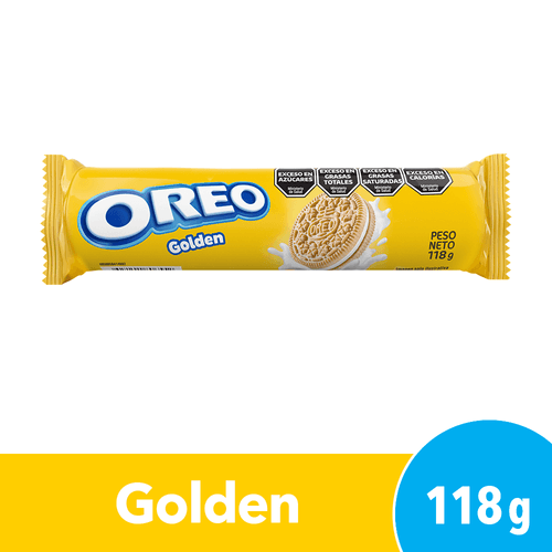 Galletitas Oreo Golden Sabor Vainilla Rellenas Con Crema 118 Gr.