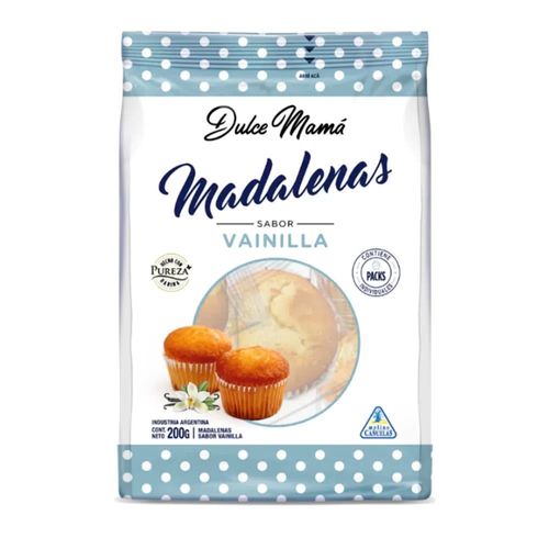 Madalenas Dulce Mamá Vainilla con Dulce de Leche 200 Gr.