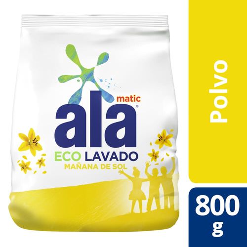 Jabón en Polvo Matic Ala Ecolavado Mañana de Sol 800 Gr.