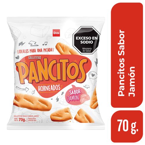 Galletitas Pancitos Jamon Horneados Snack DIA 70 Gr