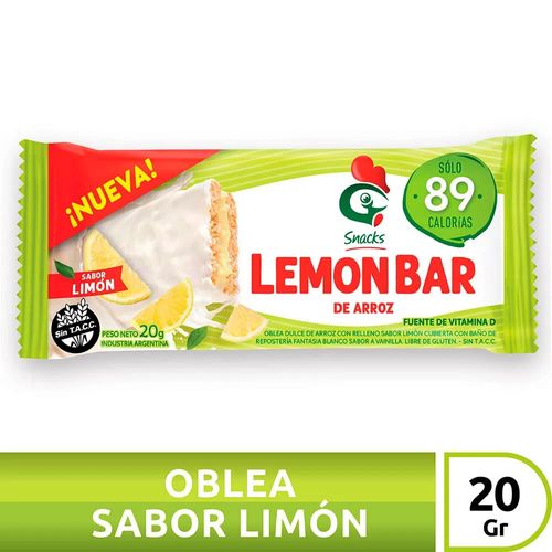 Oblea de Arroz Lemonbar Gallo Snacks 20 Gr.