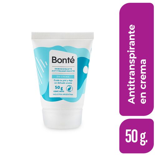 Desodorante Antitranspirante en Crema Bonté 50 Gr.