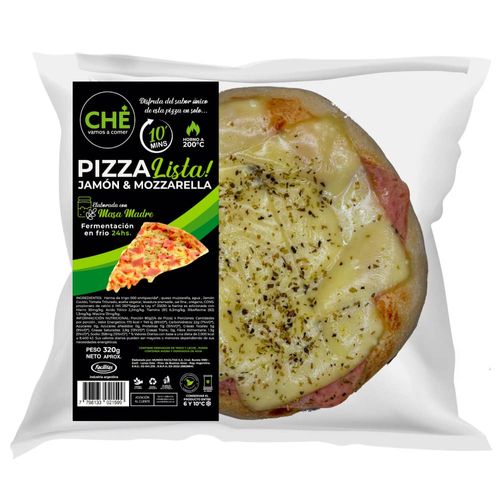 Pizza Individual Lista Mundo Facilitas Jamón y Muzzarella 320 Gr.