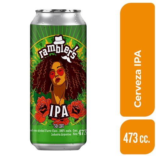 Cerveza Ipa Lata Ramblers 473 Ml.