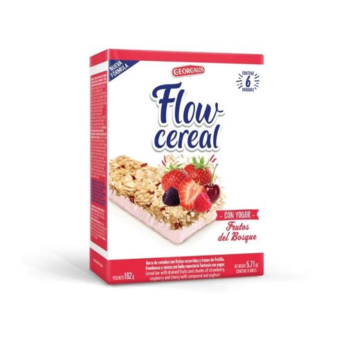 Barra de Cereal Flow Frutos del Bosque con Yogur 162 Gr.