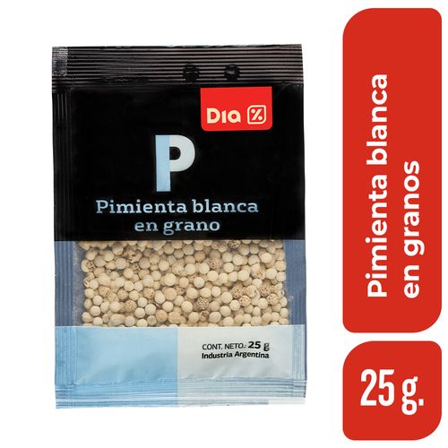 Pimienta Blanca En Grano Dia 25 Gr