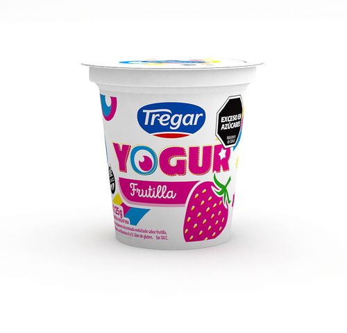 Yogur cremoso entero frutilla Tregar 125 Gr.