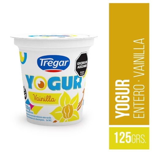 Yogur Cremoso Entero Vainilla Tregar 125 Gr