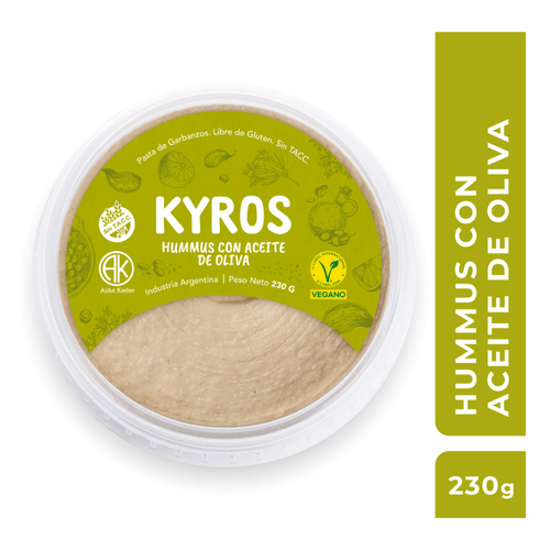 Hummus con Aceite de Oliva sin TACC Kyros 230gr.