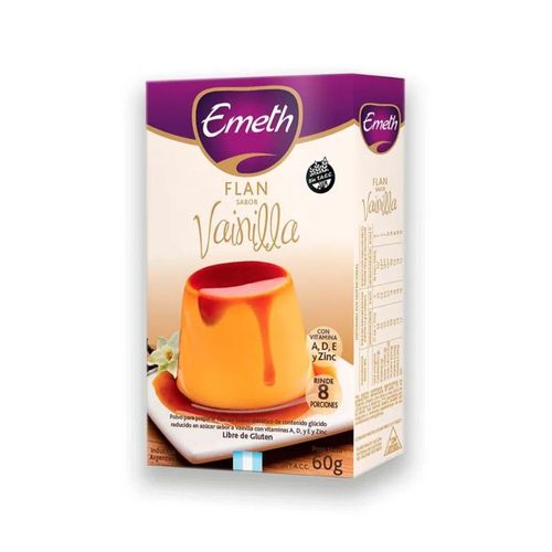 Flan Vainilla Vitaminizado Emeth 60 Gr